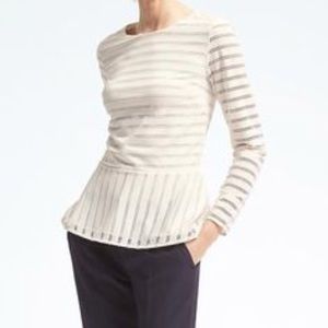 Banana Republic long sleeve peplum top size XL